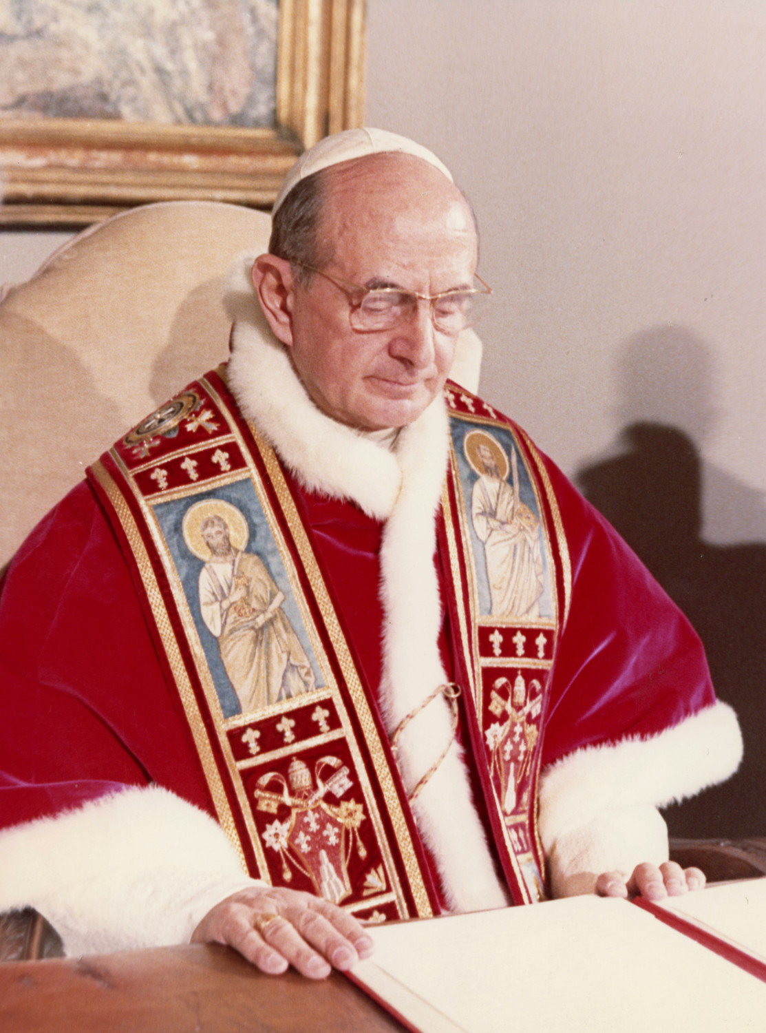 Pope Paul VI is pictured in a June 29, 1968, photo at the Vatican. Documents in the Vatican Secret Archives and the archives of the Congregation for the Doctrine of the Faith prove it was a “myth” that now Blessed Paul VI largely set out on his own in writing “Humanae Vitae,” the 1968 encyclical on married love and the regulation of births.